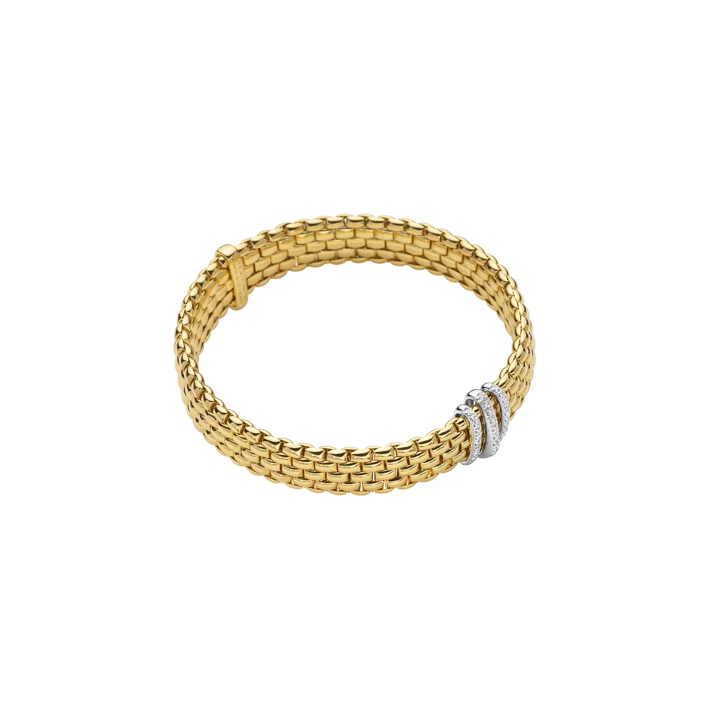 Fope's 18K Yellow Gold Panorama Flex'it Diamond Bracelet