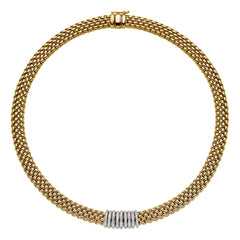 Fope's 18K Yellow Gold Panorama Multi-rondel Diamond Necklace - 16.5"