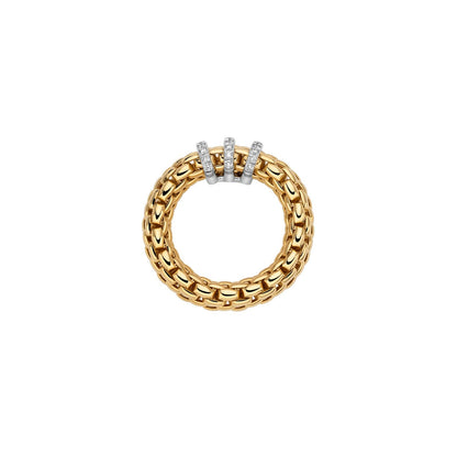 Fope's 18K Yellow Gold Vendome Diamond Ring