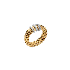 Fope's 18K Yellow Gold Vendome Diamond Ring