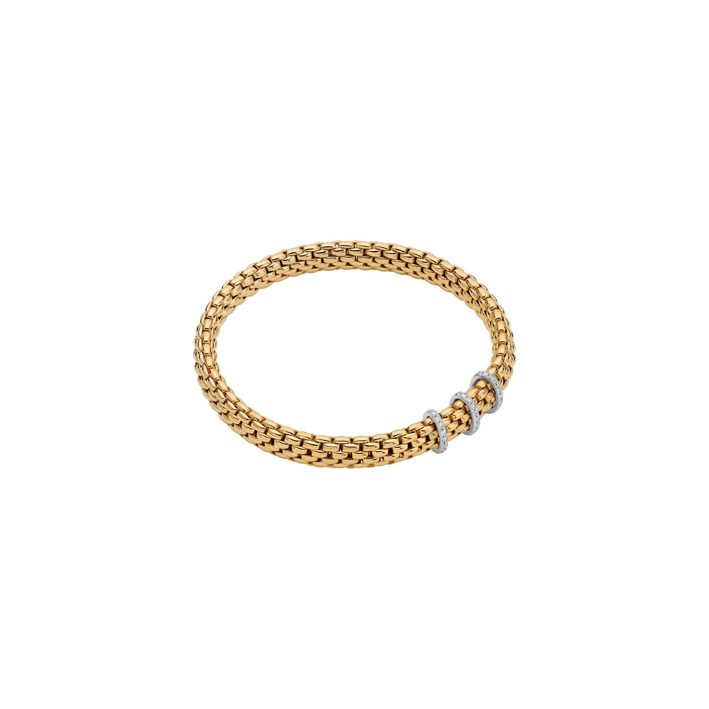 Fope's 18K Yellow Gold Vendome Diamond Bracelet