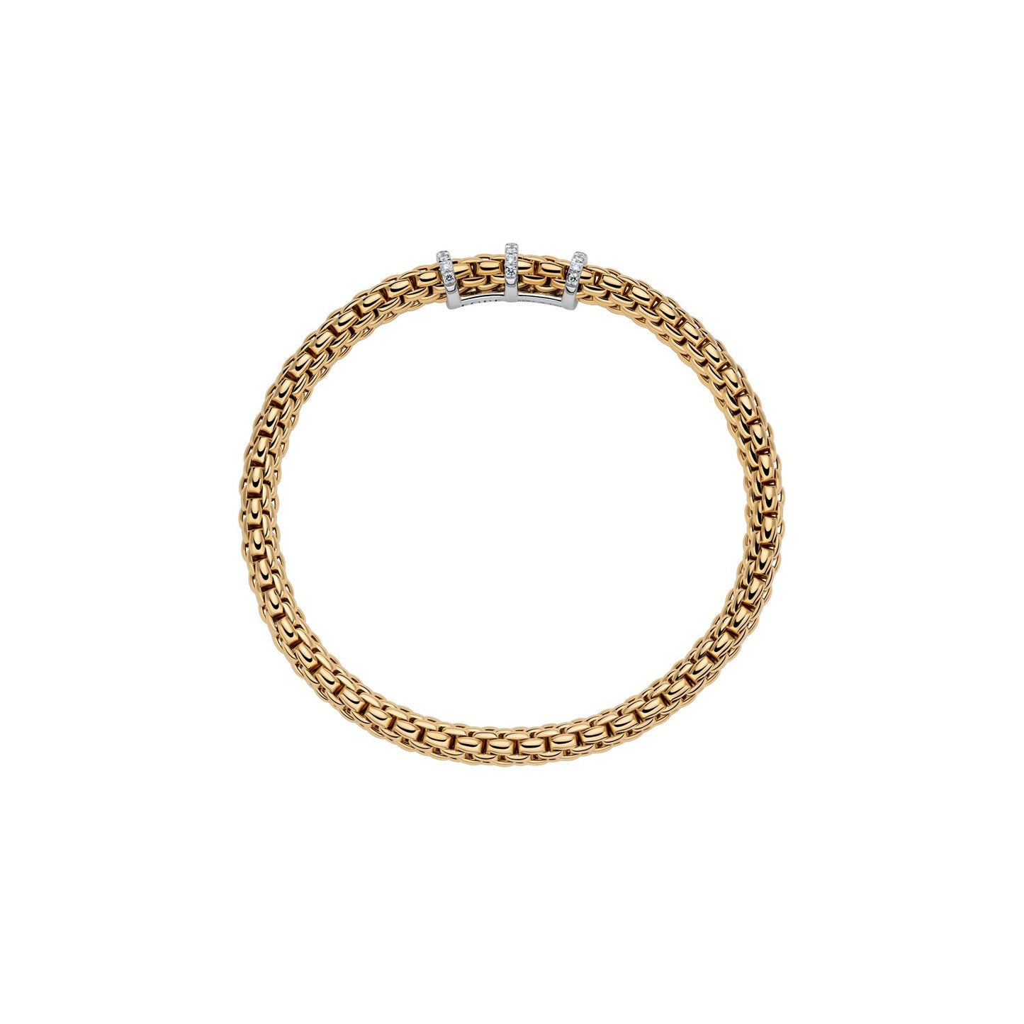 Fope's 18K Yellow Gold Vendome Diamond Bracelet