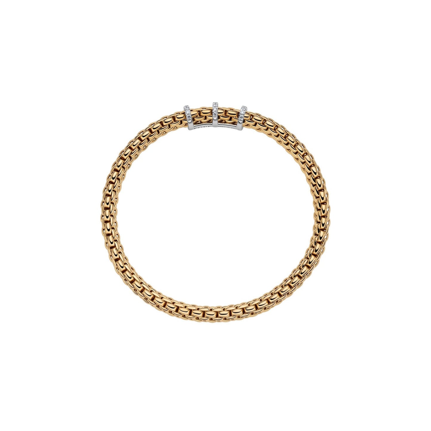 Fope's 18K Yellow Gold Vendome Diamond Bracelet