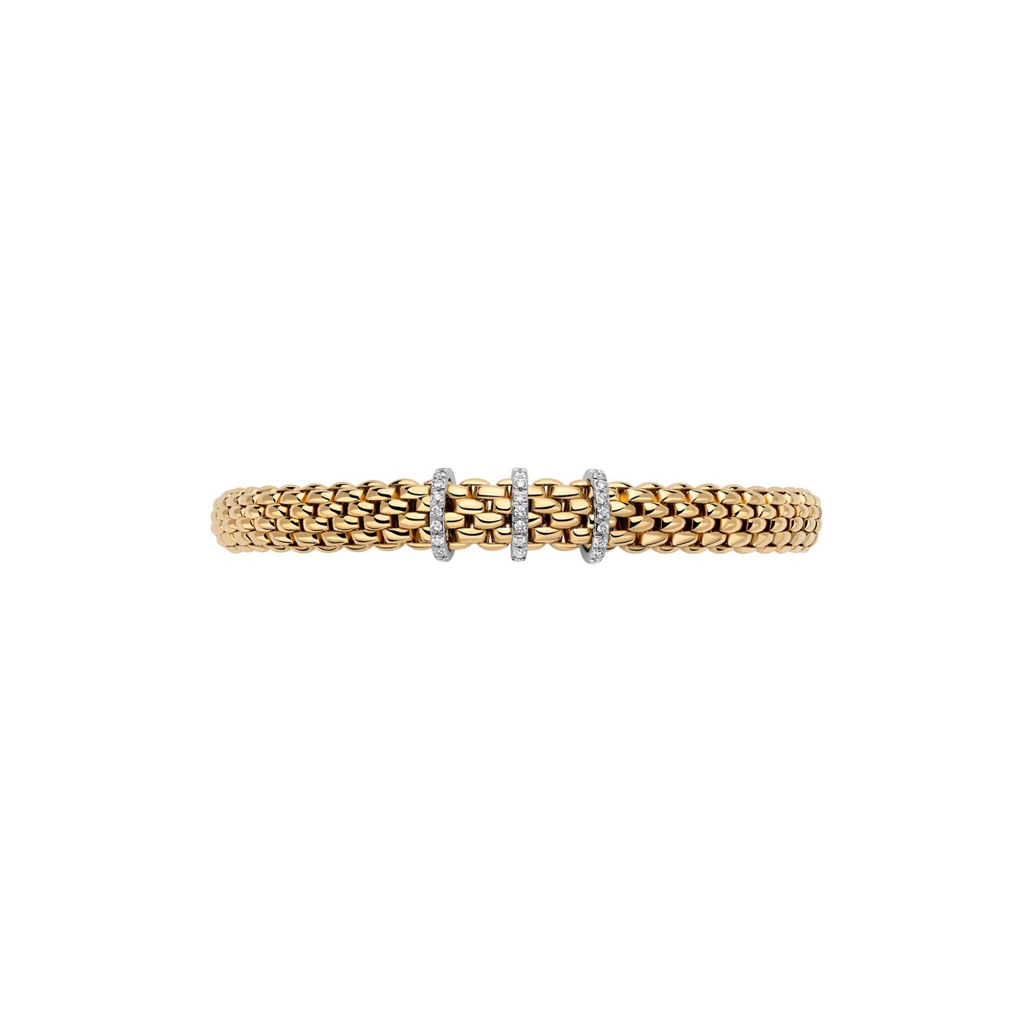 Fope's 18K Yellow Gold Vendome Diamond Bracelet