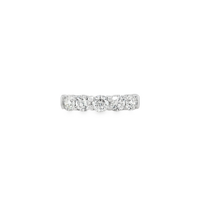 Jai's 14K White Gold 5-stone Diamond Wedding Band
