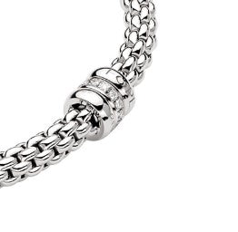 Fope's 18K White Gold Solo Flex'it Multi-rondel Diamond Bracelet