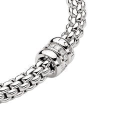 Fope's 18K White Gold Solo Flex'it Multi-rondel Diamond Bracelet