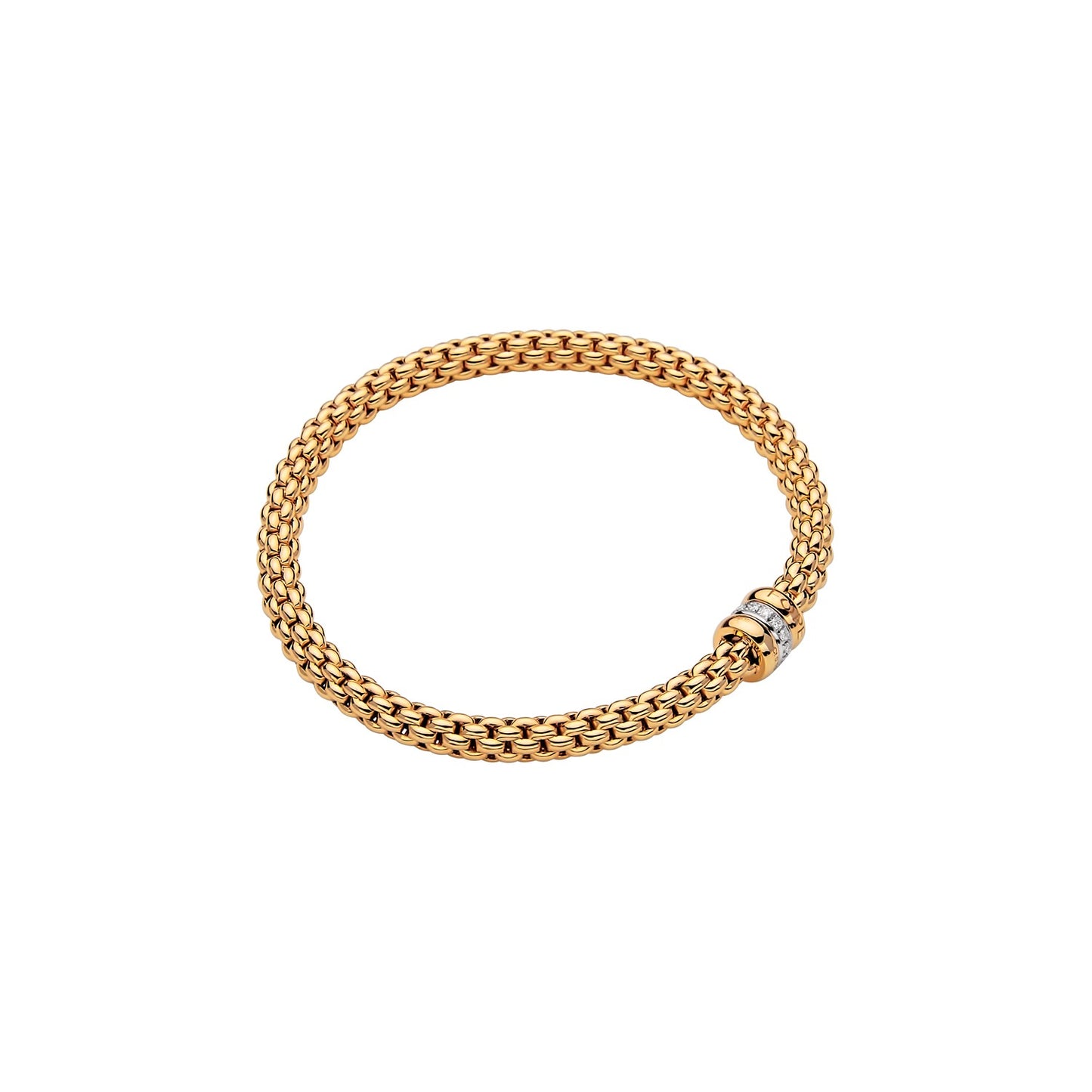 Fope's 18K Yellow Gold Solo Diamond Bracelet