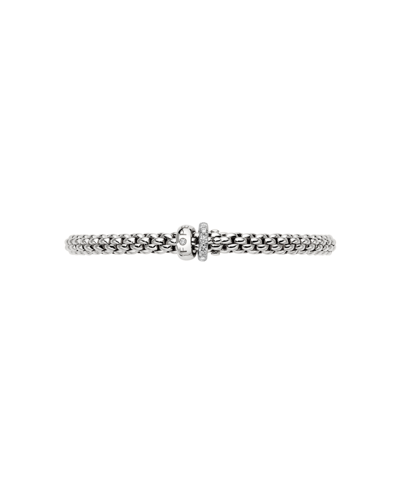 Fope's 18K White Gold Solo Flex'it Multi-rondel Diamond Bracelet