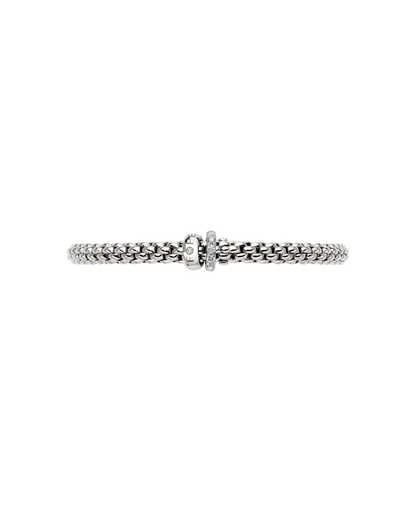Fope's 18K White Gold Solo Flex'it Multi-rondel Diamond Bracelet
