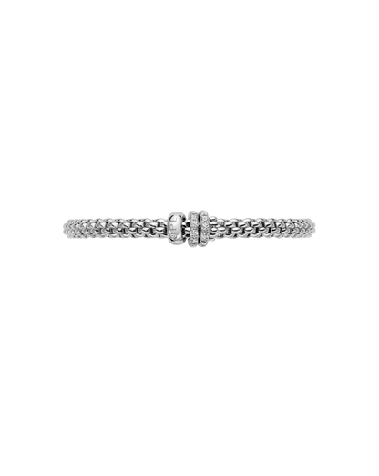 Fope's 18K White Gold Solo Flex'it Multi-rondel Diamond Bracelet