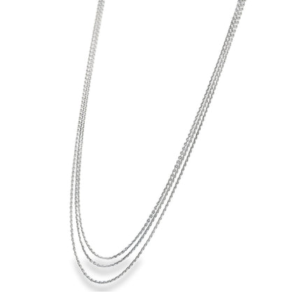 Jai's 14K White Gold Fine Layered Cable Chain - 22"