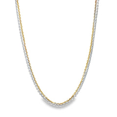 Jai's 14K Two-tone Fine Layered Cable Chain - 24"