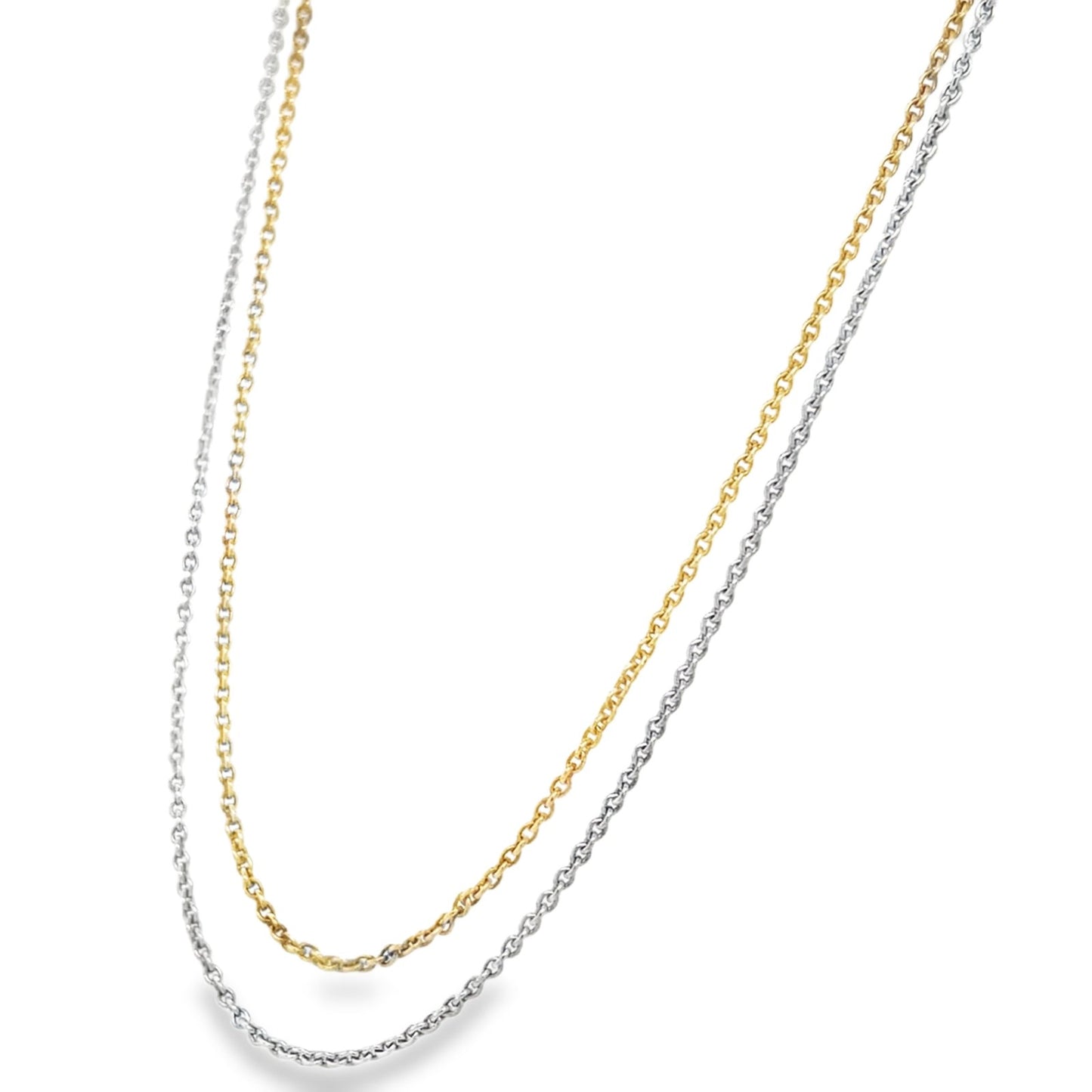 Jai's 14K Two-tone Fine Layered Cable Chain - 24"