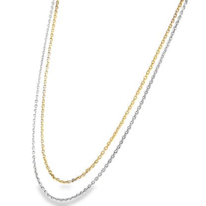 Jai's 14K Two-tone Fine Layered Cable Chain - 24"