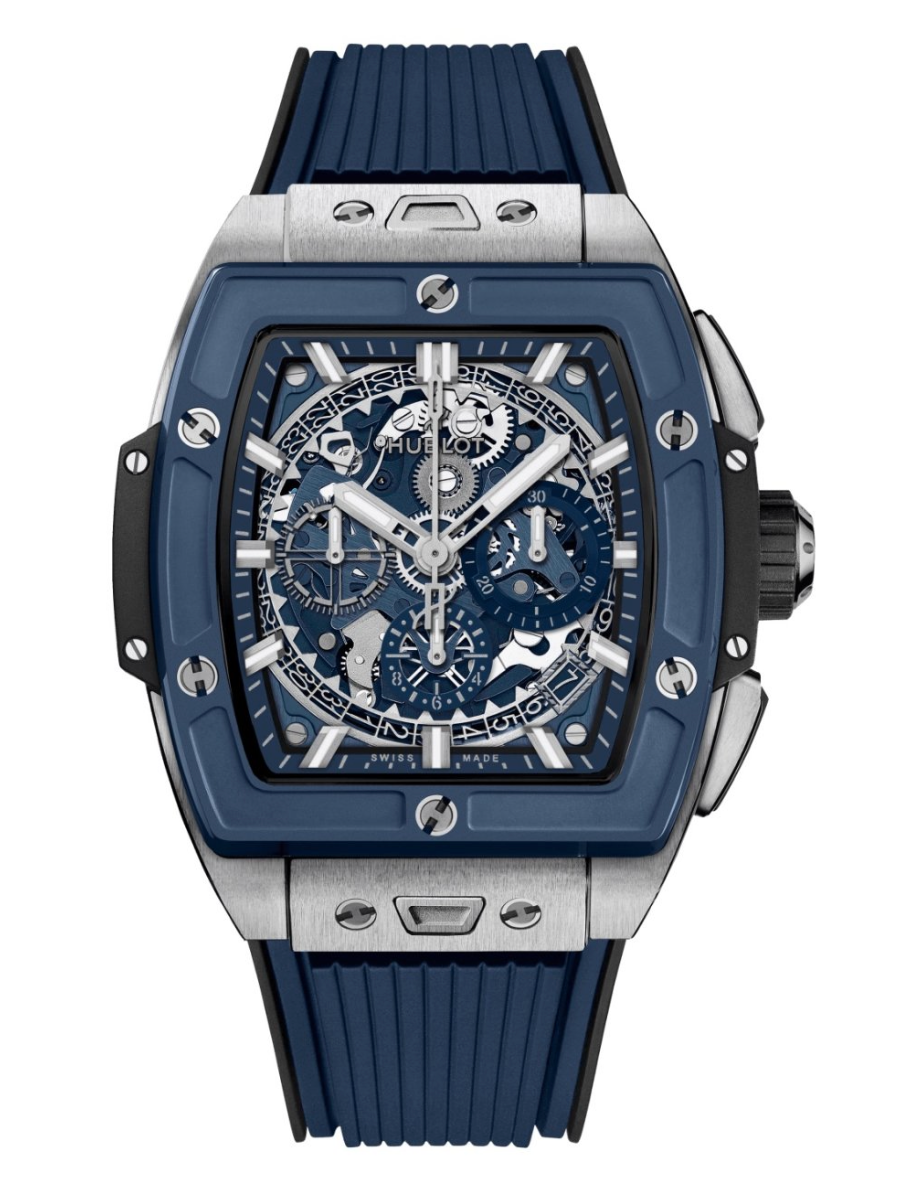 Hublot's Spirit of Big Bang Titanium Blue Ceramic with Blue Skeleton Dial