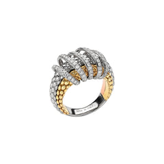 Fope's 18K Tri-tone Solo Diamond Ring