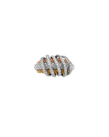 Fope's 18K Tri-tone Solo Diamond Ring
