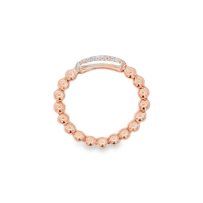 Hulchi Belluni's 18K Rose Gold Diamond Tresore Ring