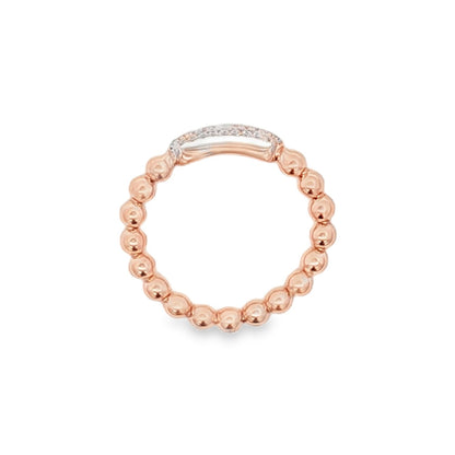 Hulchi Belluni's 18K Rose Gold Diamond Tresore Ring