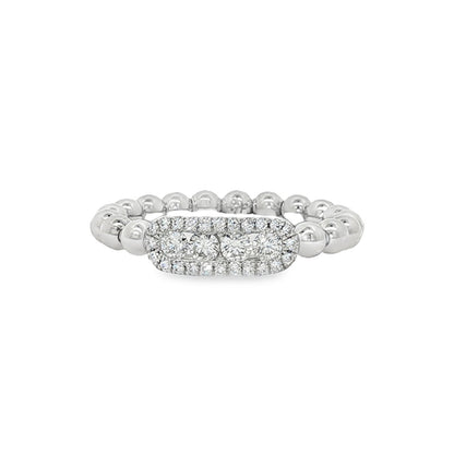 Hulchi Belluni's 18K White Gold Diamond Tresore Ring