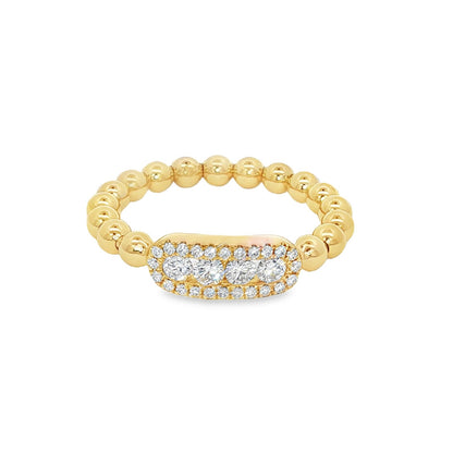 Hulchi Belluni's 18K Yellow Gold Diamond Tresore Ring