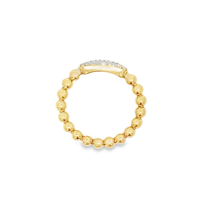 Hulchi Belluni's 18K Yellow Gold Diamond Tresore Ring