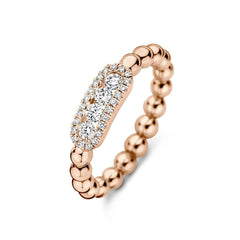 Hulchi Belluni's 18K Rose Gold Diamond Tresore Ring