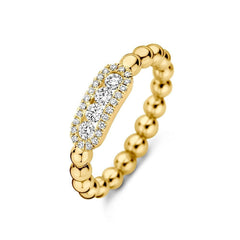 Hulchi Belluni's 18K Yellow Gold Diamond Tresore Ring