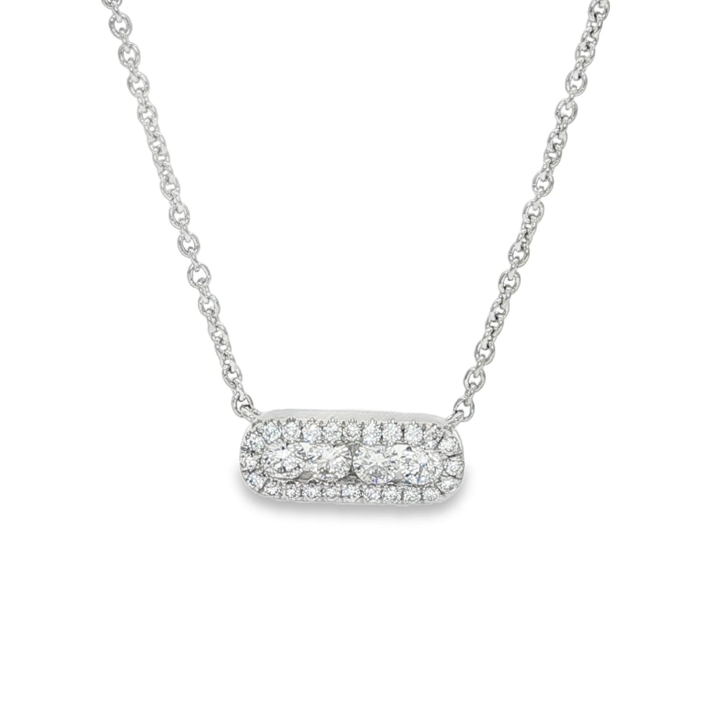 Hulchi Belluni's 18K White Gold Diamond Tresore Necklace