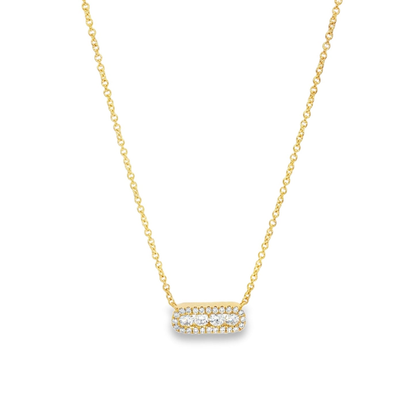 Hulchi Belluni's 18K Yellow Gold Diamond Tresore Necklace