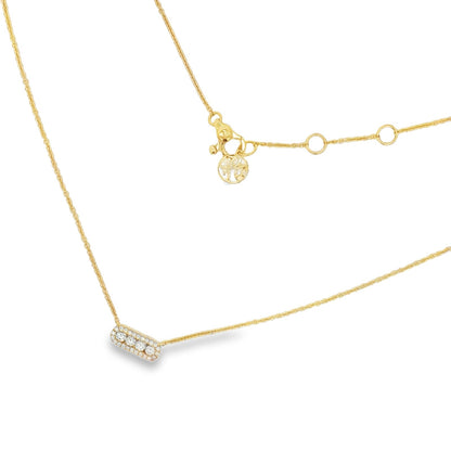 Hulchi Belluni's 18K Yellow Gold Diamond Tresore Necklace