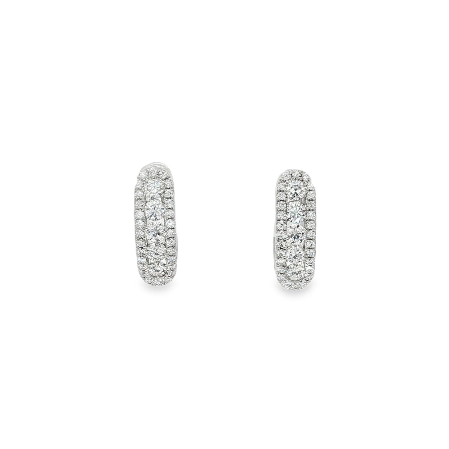 Hulchi Belluni's 18K White Gold Diamond Hoops