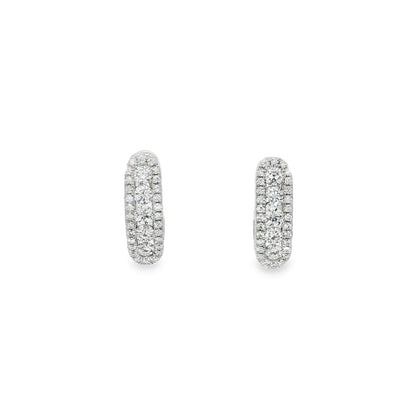 Hulchi Belluni's 18K White Gold Diamond Hoops