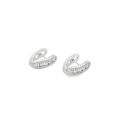 Hulchi Belluni's 18K White Gold Diamond Hoops