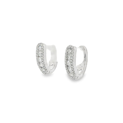 Hulchi Belluni's 18K White Gold Diamond Hoops