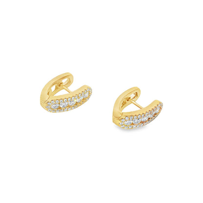 Hulchi Belluni's 18K Yellow Gold Diamond Hoops