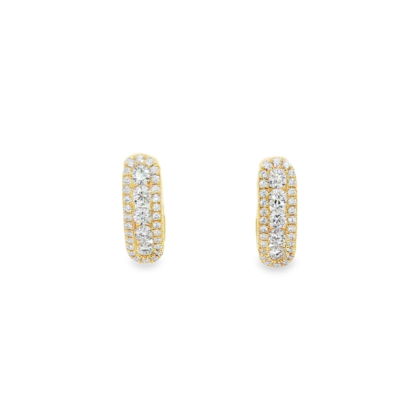 Hulchi Belluni's 18K Yellow Gold Diamond Hoops