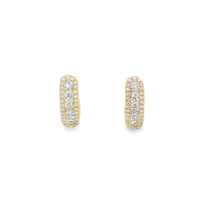 Hulchi Belluni's 18K Yellow Gold Diamond Hoops