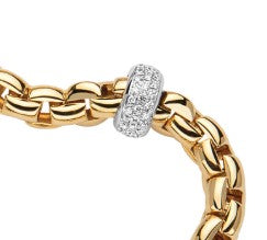 Fope's 18K Yellow Gold Eka Rope Diamond Necklace - 23"