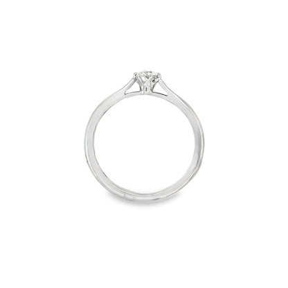 Hans Krieger's 18K White Gold 0.2-carat Six-prong Solitaire Diamond Engagement Ring