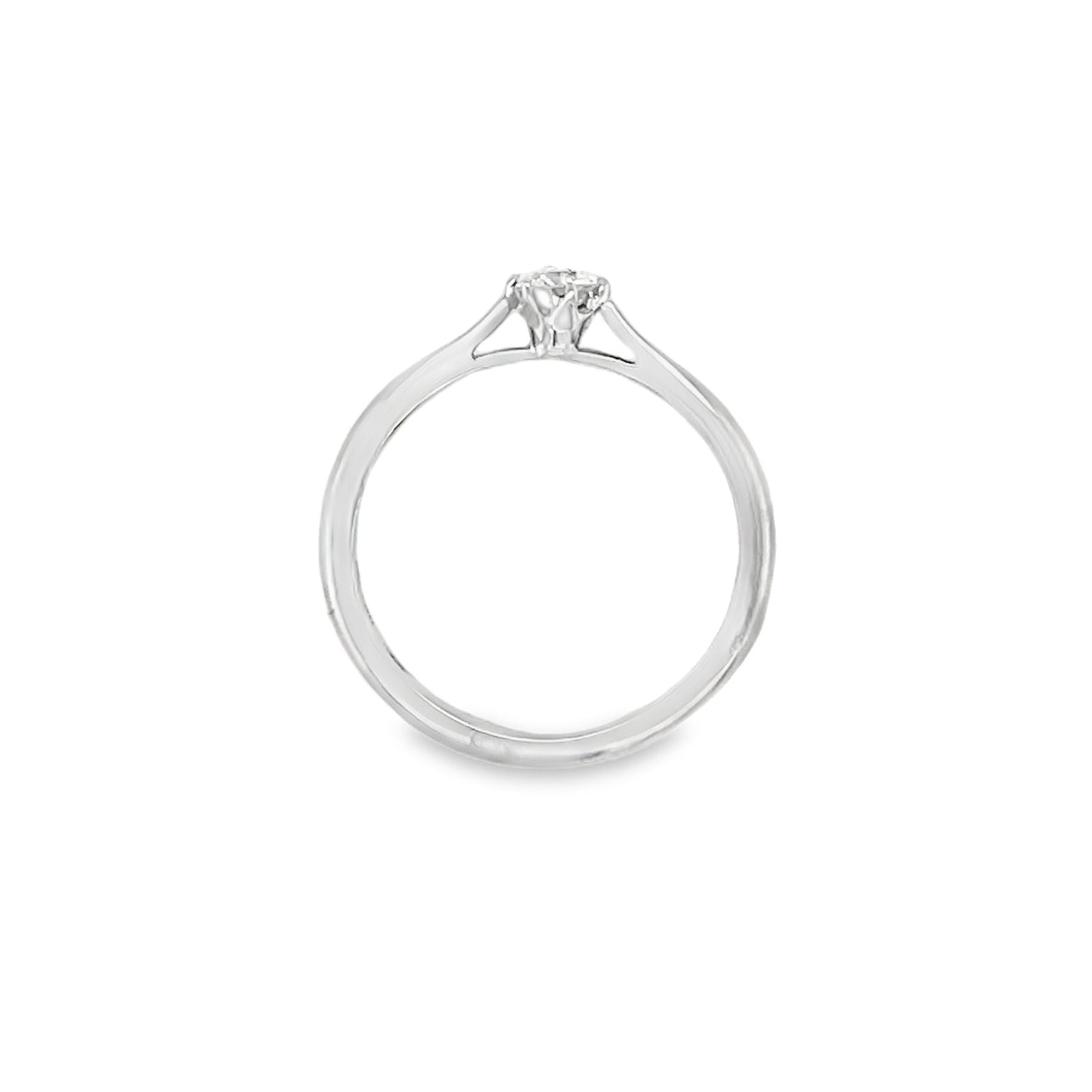 Hans Krieger's 18K White Gold Six-prong Solitaire Diamond Engagement Ring