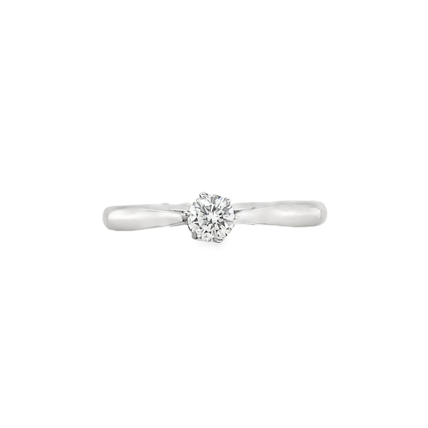 Hans Krieger's 18K White Gold Six-prong Solitaire Diamond Engagement Ring