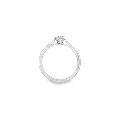 Hans Krieger's 18K White Gold Six-prong Solitaire Diamond Engagement Ring