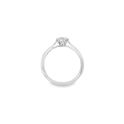 Hans Krieger's 18K White Gold Six-prong Solitaire Diamond Engagement Ring