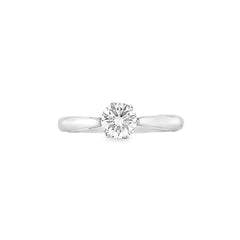 Hans Krieger's 18K White Gold Six-prong Solitaire Diamond Engagement Ring