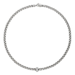 Fope's 18K White Gold Eka Rope Diamond Necklace