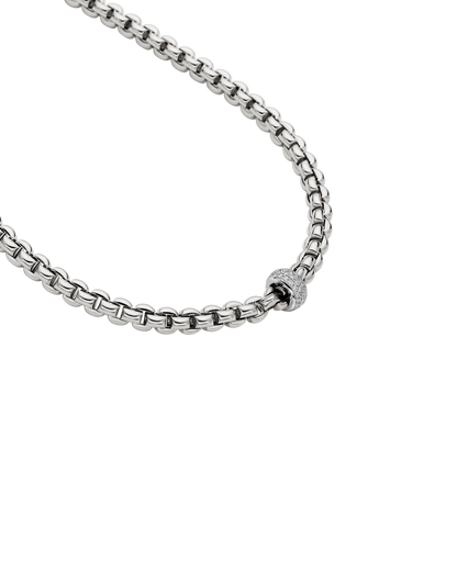Fope's 18K White Gold Eka Rope Diamond Necklace