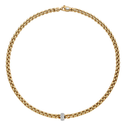 Fope's 18K Yellow Gold Eka Rope Diamond Necklace