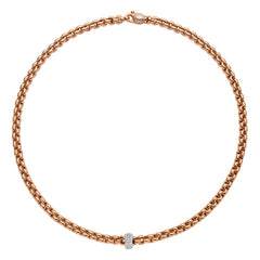 Fope's 18K Rose Gold Eka Rope Diamond Necklace